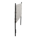 Matisse - Braided Queen Size Headboard - Black Metal And Cream Fabric