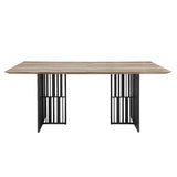 Zudora - Dining Table - Antique Oak & Black