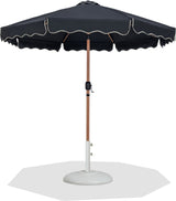 Amalfi - Patio Umbrella - White Base / Light Brown Pole