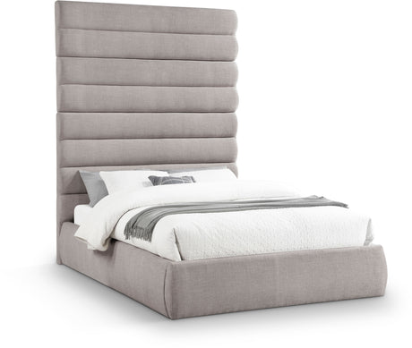 Adam - Linen Fabric Bed With 89" Headboard