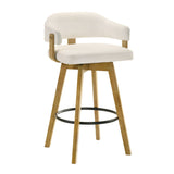 Callah - Contemporary Natural Wood Bar Height Kitchen Bar Stool