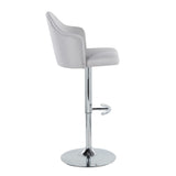 Ahoy - Adjustable Barstool With Chrome Metal Base (Set of 2)
