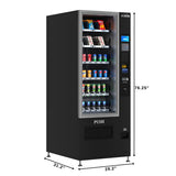 Refrigerated Snack and Drink Vending Machine with 36 Slots with Bill and Coin Acceptor in Black (KM-VMR-30-BC)