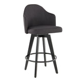 Ahoy - Fixed-Height Counter Stool (Set of 2) - Black Bamboo Legs