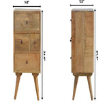 4 Drawer Multi Nightstand - Oak