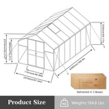 Gain Height Windproof Greenhouse All Season Outdoor Garden Shelter