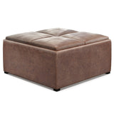 Avalon - Square Coffee Table, Storage Ottoman