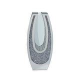 U - Shaped Floor Vase With Shattered Diamond Mirror Surface