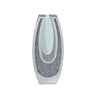 U - Shaped Floor Vase With Shattered Diamond Mirror Surface