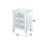 Noralie - 26" Accent Table - Mirrored & Faux Diamonds