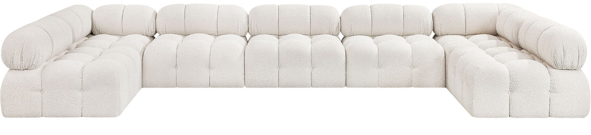 Ames - 7 Piece Boucle Fabric Modular Sectional