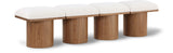 Pavilion - 4 Piece Modular Bench With Brown Base