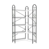 Industrial Style Corner Bookshelf With Thickened Iron Frame