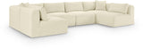 Shaggy - 6 Piece Modular U-Shaped Armless Sectional
