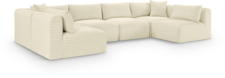 Shaggy - 6 Piece Modular U-Shaped Armless Sectional