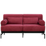 Modern Loveseat Sofa 2 Seater With USB Ports, Cylindrical Armrests