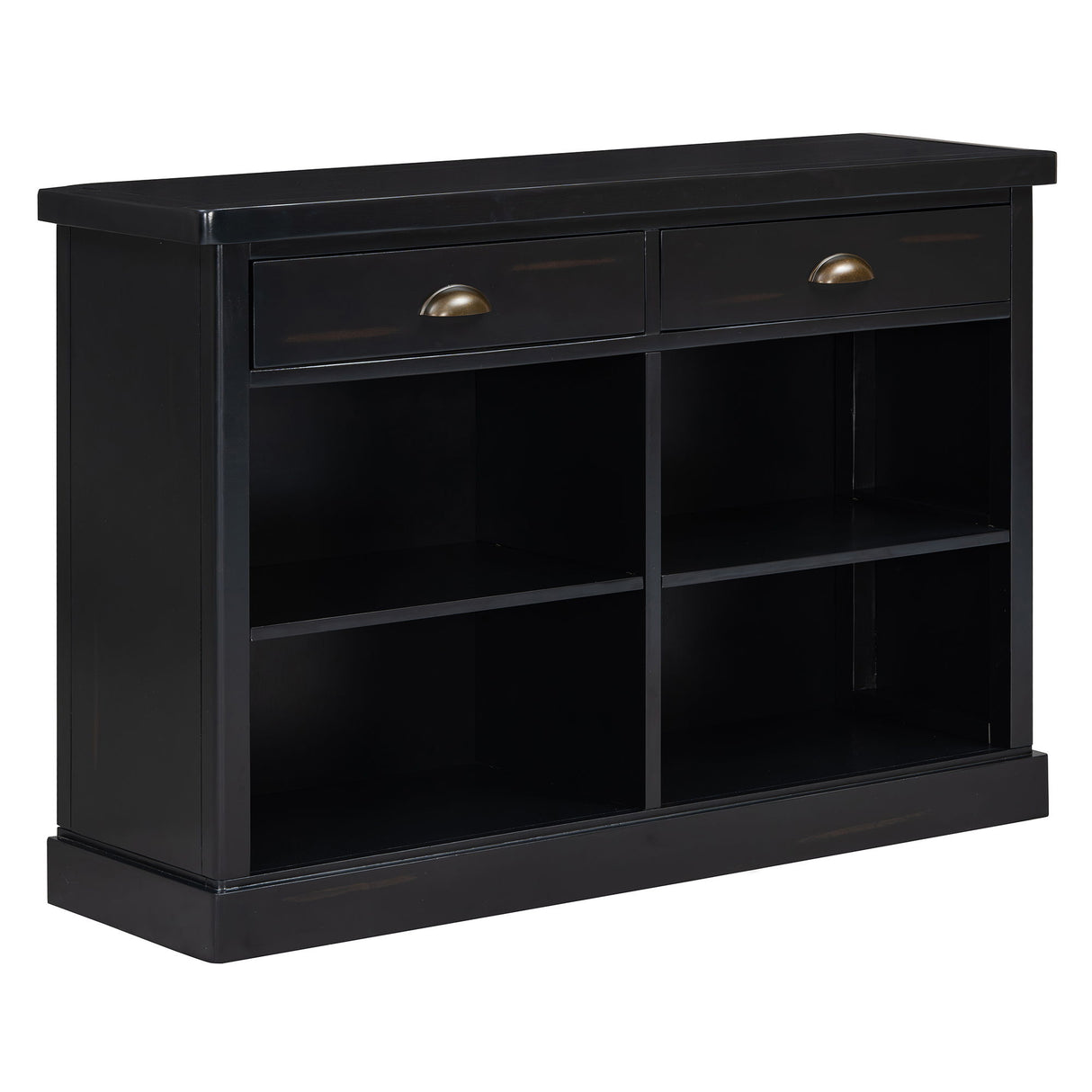 Console Table With 2 Drawers And Open Shelves