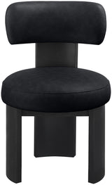Atelier - Vegan Leather Upholstered Dining Chair (Set of 2) - Black Frame