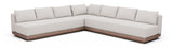 Solace - Olefin Performance Fabric 3 Piece Outdoor Patio Modular Sectional (2 Sofas & Corner Chair)