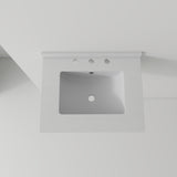 Basin Sink, 0.6" Ultra Thin Profile, Triple Faucet Holes