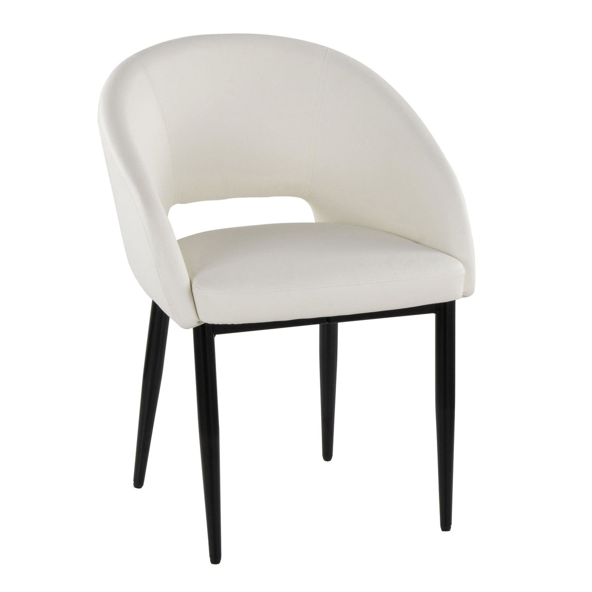 Renee - Upholstered Contemporary Chair (Set of 2) - Black Metal Legs