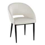Renee - Upholstered Contemporary Chair (Set of 2) - Black Metal Legs