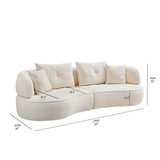 Modular Sofa, Durable Fabric, Solid Wood Frame, High Density Sponge Padding, Seating For 4