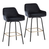 Daniella - 24" Fixed-Height Counter Stool (Set of 2) - Black Metal