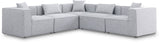 Cube - Linen 5 Piece Modular Corner Sectional