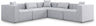 Cube - Linen 5 Piece Modular Corner Sectional
