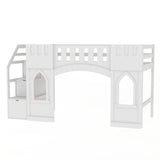 Loft Bed With Storage Staircase And Windows