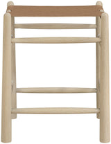 Santos - Backless Counter Stool With Stained Natural Base