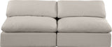 Comfy - Linen Modular Armless Sofa 2 Seats
