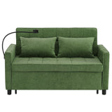 Loveseat Sofa Bed Sleeper With Reversible Backrest, Side Pockets, USB Ports, Phone Holder