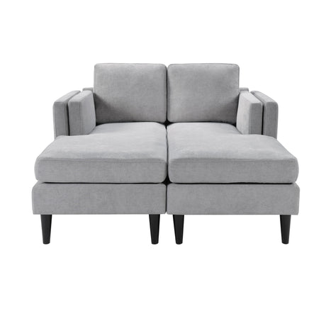 Chaise Lounge Sofa Bed With Dual Layer Armrests For Living Room