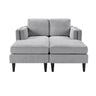 Chaise Lounge Sofa Bed With Dual Layer Armrests For Living Room