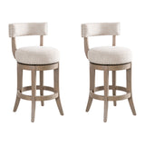 Mystic - Solid Wood Upholstered 26" Counter Height Swivel Barstool