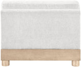 Turin - Chenille Fabric Upholstered Modular Armless Chair - Natural Base