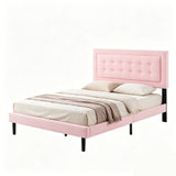 Upholstered Platform Bed With Slats