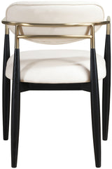 Riccio - Faux Leather Dining Arm Chair (Set of 2) - Black And Gold Frame