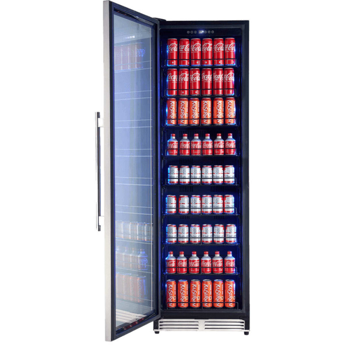 Forno Cesinali FBCBI670324S 24 Inch Freestanding/Built-In Beverage Center with 427 Can Capacity, 15.8 cu. ft. Capacity, Single Temperature Zone, Touch Control, Reversible Door and Triple-Layer Anti-UV Glass Door