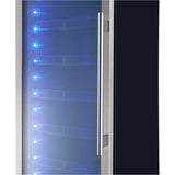 Forno Cesinali FBCBI670324S 24 Inch Freestanding/Built-In Beverage Center with 427 Can Capacity, 15.8 cu. ft. Capacity, Single Temperature Zone, Touch Control, Reversible Door and Triple-Layer Anti-UV Glass Door