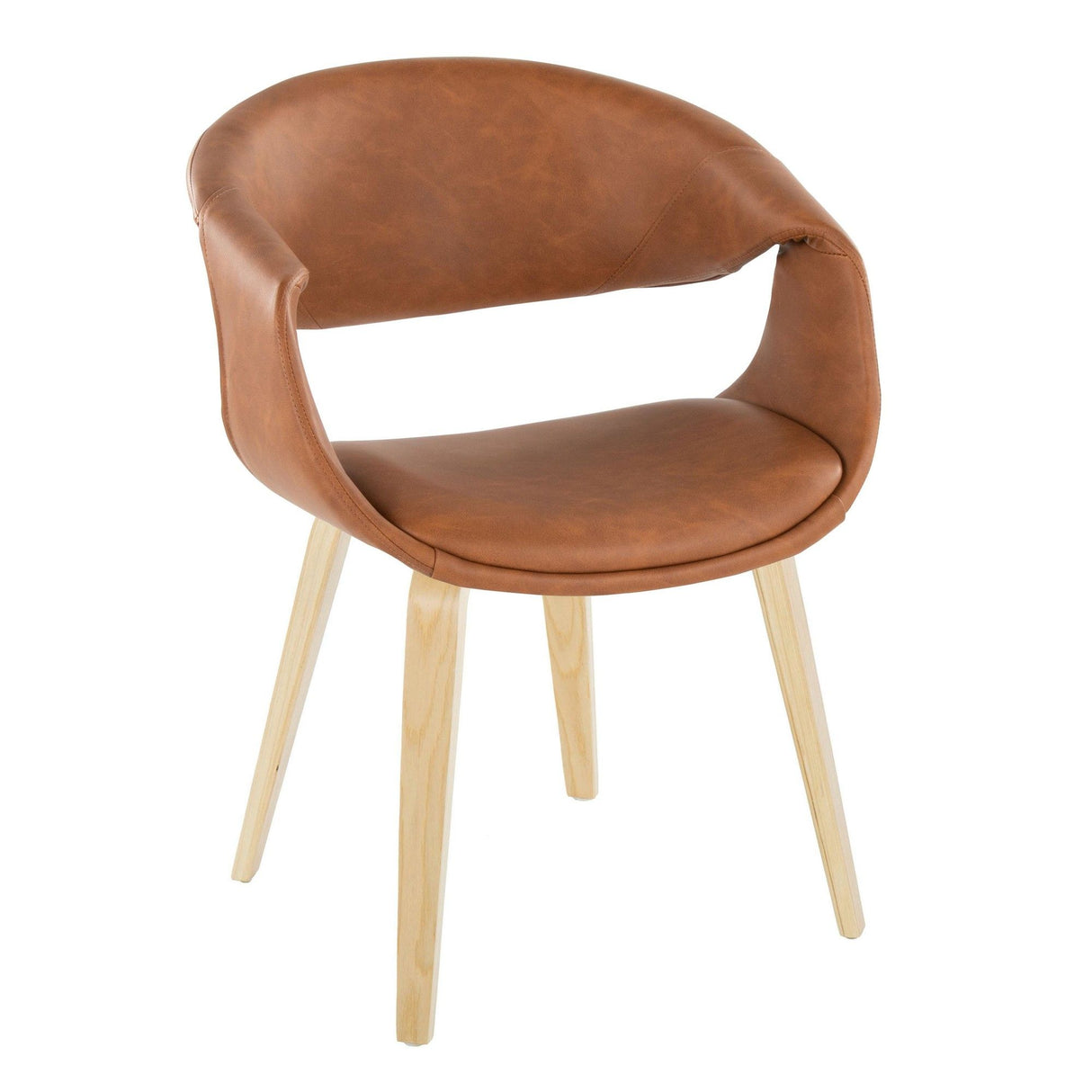 Curvo - Upholstered Chair (Set of 2) - Natural Wood Legs