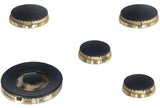 Forno FBKIT30 30 Inch Gas Burner Kit: 5 Brass Burners & New Burner Caps - Brass