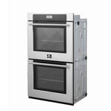 Forno FBOEL136530 30 Inch Double Convection Electric Wall Oven with 10 Cu. Ft. Total Capacity, 10 Functions, True European Convection, Self/Steam Cleaning, Delay Start, LED Display, Touch Controls, Air Fry and Sabbath Mode