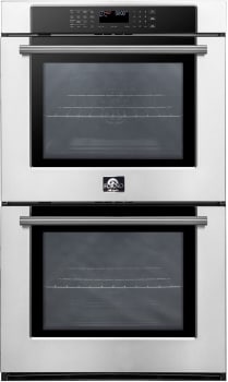 Forno FBOEL136530 30 Inch Double Convection Electric Wall Oven with 10 Cu. Ft. Total Capacity, 10 Functions, True European Convection, Self/Steam Cleaning, Delay Start, LED Display, Touch Controls, Air Fry and Sabbath Mode