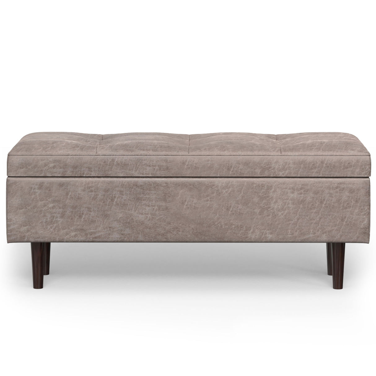 Shay - Large Square Coffee Table Storage Ottoman Mid-Century Style