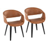 Curvo - Upholstered Chair (Set of 2) - Black Wood Legs