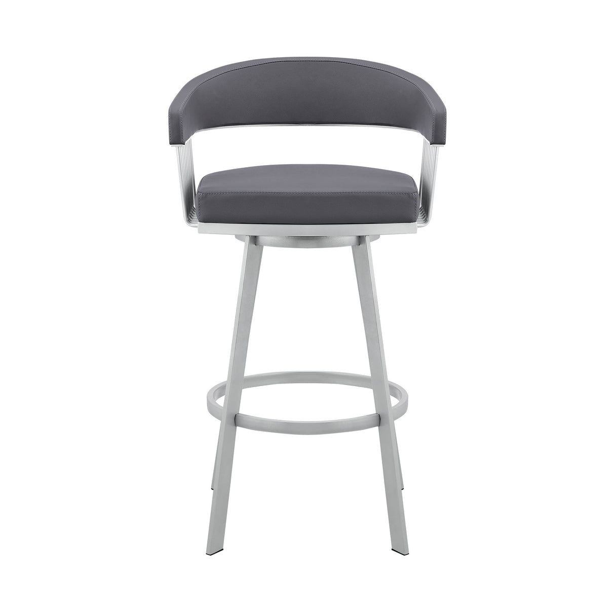 Bronson - Faux Leather Metal Bar Stool