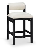 Roundhill - Fabric Counter Stool - Black Frame